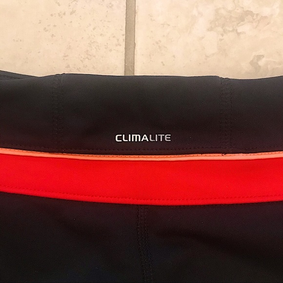 🆕🔥ADIDAS CLIMA-LITE VERY CUTE SILKY CAPRIS&SO SOFT W/ORANGE BAND NWOT!! - Picture 7 of 14